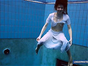 outstanding unshaved underwatershow by Marketa