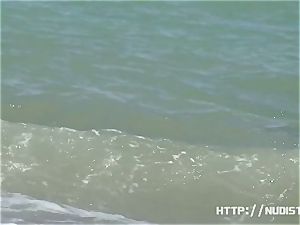 congenital titties and twats in this beach spy video