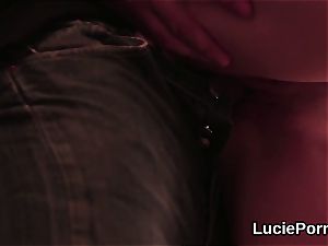 inexperienced lesbian cuties get their cock-squeezing pussies munched and humped